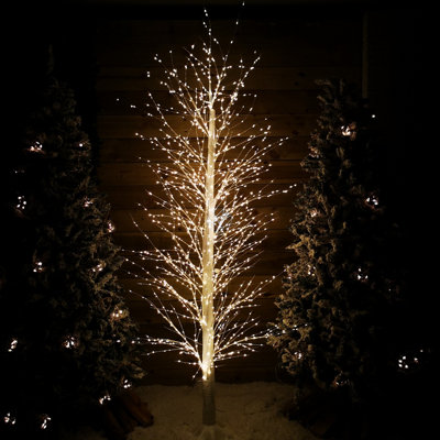 7ft (2.1m) White Modelling Micro Dot Tree with 1,700 Twinkling LEDs in ...