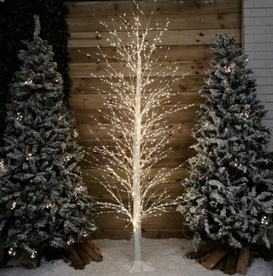 7ft (2.1m) White Modelling Micro Dot Tree with 1,700 Twinkling LEDs in ...