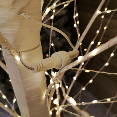 7ft (2.1m) White Modelling Micro Dot Tree with 1,700 Twinkling LEDs in ...