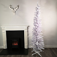 7ft (210cm) White Pencil Pine Christmas Tree with 401 Tips