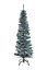 7Ft Artificial Flocked Slim Green Christmas Pencil Tree Holiday Home Decorations with Pointed Tips and Metal Stand