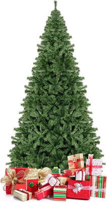 7ft Christmas Tree With 1000 Tips & Metal Stand Xmas Decor