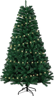 Christ Mas Costway 7.5 ft. Unlit Premium Snow Flocked Hinged Artificial