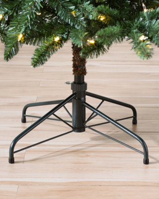7ft Green Christmas Tree Pre Lit With 350 LED Lights & Foldable Metal Stand Bushy Pine Xmas Outdoor - 6