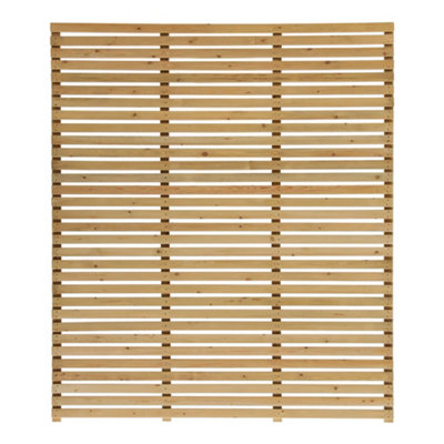 7FT Lap Wooden Fence panel Decorative fence panel Perfect for Garden 1.8m W x 2.1m H