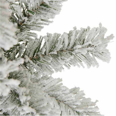 7ft Neo Flocked Snow Scandinavian Tips Spruce Fir Artificial Christmas Tree