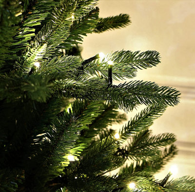 7ft Pre-lit Christmas Tree 1000 Tips With Metal Stand & 350 LED lights Xmas Decor Green