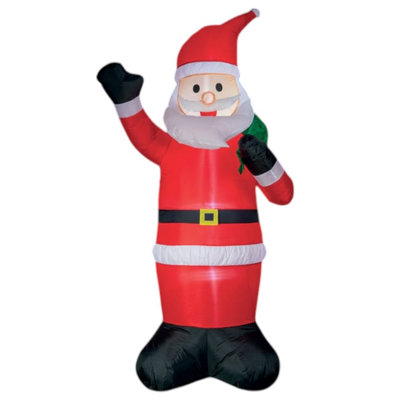 7ft Self Inflating Light Up Santa