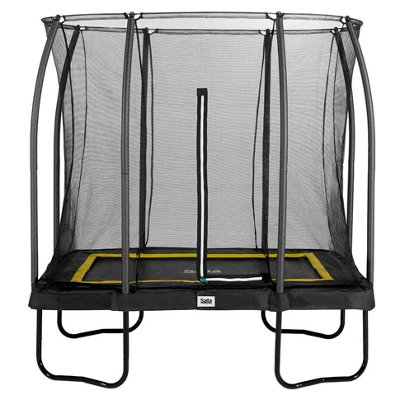 7ft x 5ft Salta Black Comfort Edition Rectangular Trampoline with Enclosure