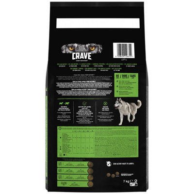 7kg Crave Natural Grain Free Adult Dry Dog Food Lamb & Beef Dog Biscuits - 4