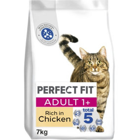 7kg Perfect Fit Advanced Nutrition Adult Complete Dry Cat Food Chicken Biscuits