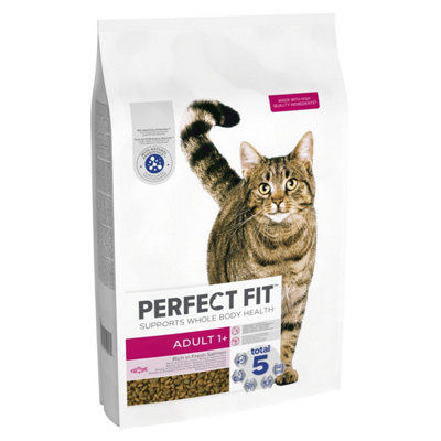 7kg Perfect Fit Advanced Nutrition Adult Complete Dry Cat Food Salmon Biscuits