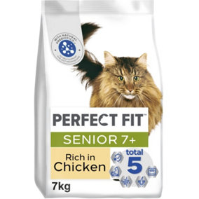 7kg Perfect Fit Advanced Nutrition Senior Complete Dry Cat Food Chicken Biscuits