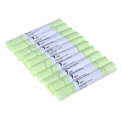 7L Caddy Company Compostable Kitchen Caddy Liners (Medium) - 10 Rolls