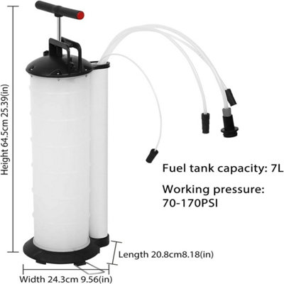 7L Pneumatic Manual Vacuum Oil Fluid Extractor Pump