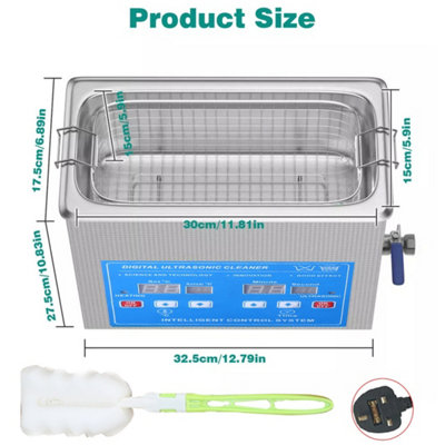 7L Ultrasonic Cleaner Timer Watch Jewellery Coins Cleaning Machine