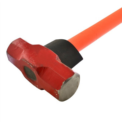 7LB Sledge Hammer with Rubberised Fibreglass Handle Lump Maul Mallet