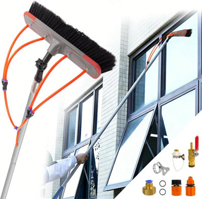 7M Adjustable Water-Fed Telescopic Brush Complete Cleaning Kit for ...