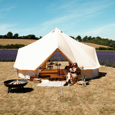 7m Bell Tent - Canvas 285 - Quad door