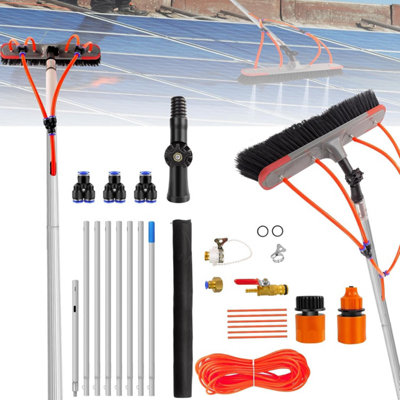 7M Professional Water-Fed Telescopic Cleaning Brush Kit Rotatable Brush ...