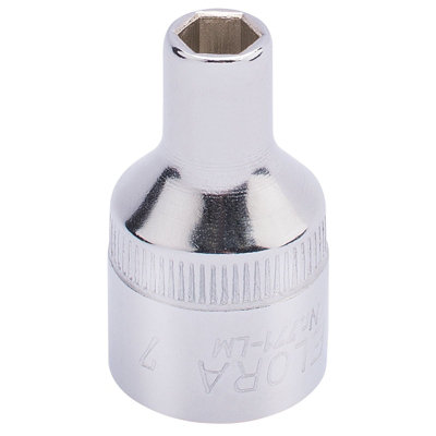 7mm 1/2" Square Drive Elora Hexagon Socket 15296