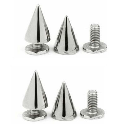 9mm Silver Stainless Steel Spike Rivet Bola Ball Screw Back Earrings - Unbranded, Stud Style, For Pierced Ears 10 thumbnail image