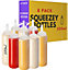 7oz Squeeze Sauce Bottles with nozzles 8 Pack Plastic Squeezy Bottles for Sauces or DIY (200ml)