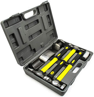 20-Piece Auto Body Hammer Set - Dent Removal Tools With Nylon & Steel Heads For Paintless Repair