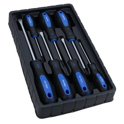 7pc Screwdrivers Set Flat Headed + Phillips With Cushioned Grip ...