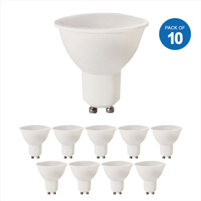 7W LED Dimmable Bulb 500Lm 4000K pack of 10pcs DIY at B&Q