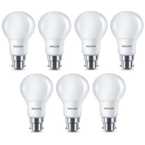 7x Philips LED Frosted B22 60w Warm White Bayonet Cap Light Bulbs Lamp 806 Lm