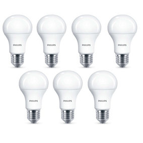 7x Philips LED Frosted E27 75w Warm White Edison Screw Light Bulbs Lamp 1055Lm