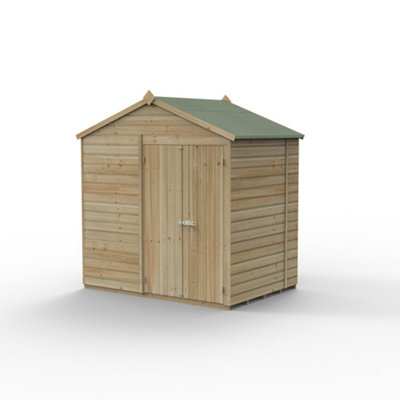 7x5 Apex Shed Beckwood Shed 25yr Guarantee Shiplap Pressure Treated - No Windows - Double Door