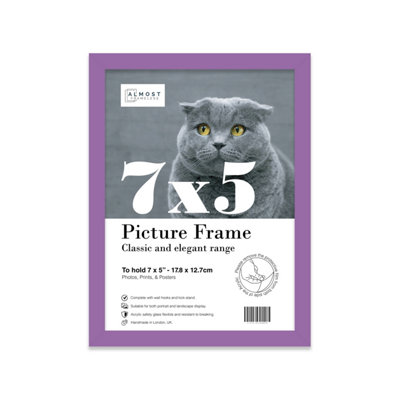 7x5 Purple Picture Frame (12.7 x 17.8cm) Poster, Photo, Artwork, Gallery Wall or Print