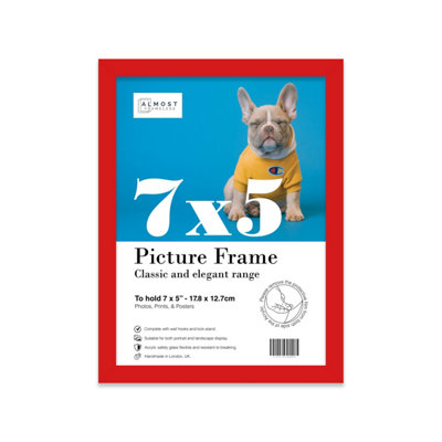 7x5 Red Picture Frame (12.7 x 17.8cm) Poster, Photo, Artwork, Gallery Wall or Print