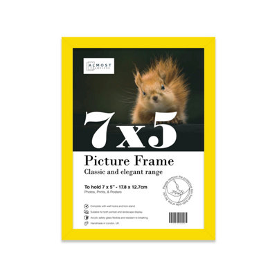 7x5 Yellow Picture Frame (12.7 x 17.8cm) Poster, Photo, Artwork, Gallery Wall or Print