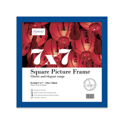 7x7 Blue Picture Frame (17.8 x 17.8cm) Poster, Photo, Artwork, Gallery Wall or Print