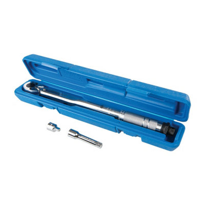 8 105Nm Torque Wrench 3/8" Socket Drive Reversible Locking Head & Extension