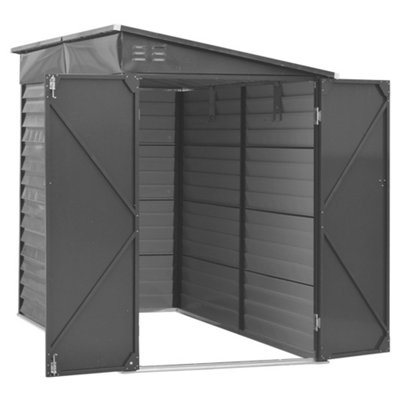 8.8x4.7 ft Garden Storage Shed with Single Lockable Door Outdoor Metal Sheds Storage House for Backyard Patio