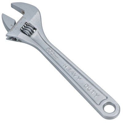 8" Adjustable Spanner Wrench Monkey Pipe Plumbers Opening Range 0-25mm