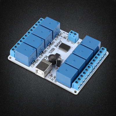 8-Channel 12VDC USB Relay Controller Module for Robotics and Automation