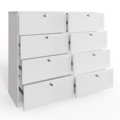 PREDUCTS Drawer Mini (White) 美品 Nevada White Five Drawer Narrow Chest