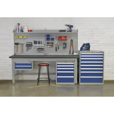 8 Drawer Industrial Cabinet - 725 x 655 x 1000mm - Heavy Duty Drawer Slides