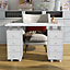 8 Drawers Manicure Station Nail Table Salon Nail Desk on Wheels