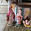 8 Figure Festive Christmas Nativity Scene In Stable With Mary, Joseph, Jesus