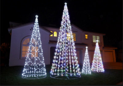 8 Foot Outdoor Metal LED Christmas Tree DIY at B Q