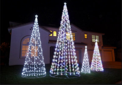 8 Foot Outdoor Metal LED Christmas Tree