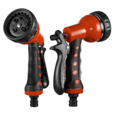 8 Function Garden Hose Spray Nozzle Head Gun Multi Pattern Adjustable Mist & Jet