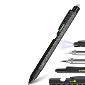 8 in 1 MultiTool Pen gadget with leveler
