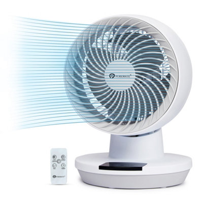 8  Inch Air Circulator Fan with Oscillation and Timer  White